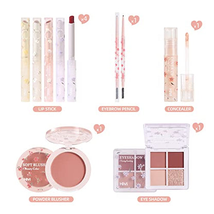 All in One Makeup Kit, 8-Piece Women Complete Makeup Kit, a Must-Have Gift Set for Beginners or Professional Makeup Sets Beginners.