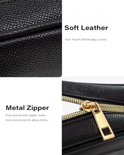 2Pcs Clear Makeup Bags Set - Portable Clear Cosmetic Bag Case Travel Makeup Brush Bag Waterproof Makeup Pouch TSA Approved Toiletry Bag Car Organizer Bag for Women (Black Set) - color: Black Set