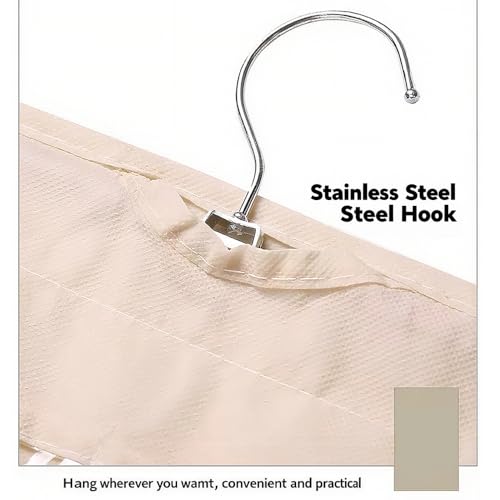 Hanging Jewelry Organizer Pockets Canvas Double Sided Rotating Hanger Necklace Hanging Wall Organizer Jewelry Roll for Earrings, Necklaces,Sunglasses,rings (80-Pocket Black) - color: Black