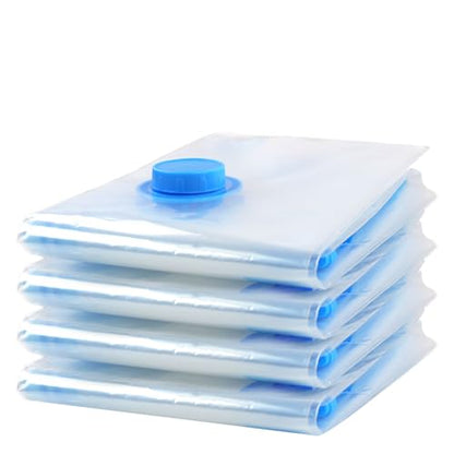 4 Pack Vacuum Storage Bags, Space Saver Bag Vacuum Seal Bags for Clothing Travel Moving Blankets Pillows Storage and Organization.（40 x 60CM）