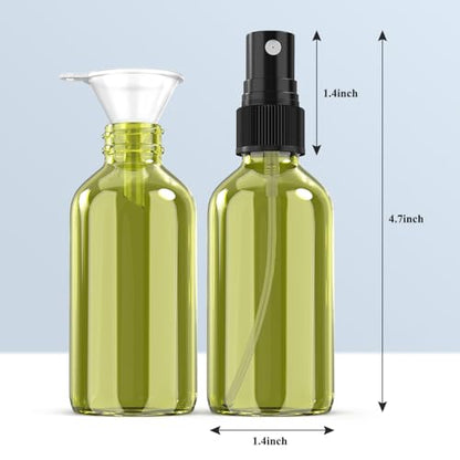 Wedama Spray Bottle, 2 oz Fine Mist Glass Spray Bottles, Little Refillable Liquid Containers for Watering Flowers Cleaning (16 Pack Olive Green) - color: Olive Green, size: 2 Ounce (Pack of 16)