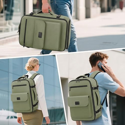 MATEIN 18x14x8 Personal Item Backpack Underseat Bag for Frontier Airline | TSA Approved, Shoe Compartment, Water Bottle Holder, Water Resistant, Lightweight Travel, Fit 15.6" Laptops, Women Men, Green - color: Green