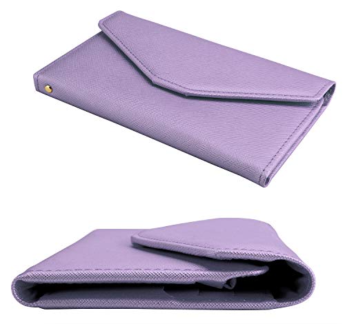 ZOPPEN Mulit-purpose Rfid Blocking Passport Holder Travel Wallet (Ver.4) Passport and Vaccine Card Holder ComboTri-fold Document Organizer Travel Essentials - color: #10 Lavender