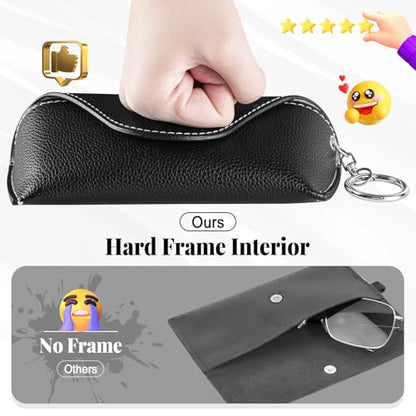 RayLove Glasses Case Hard Shell, Portable Sunglasses case Travel Protection Glasses Case, Reading Glasses Case for Women Men - color: Black Black