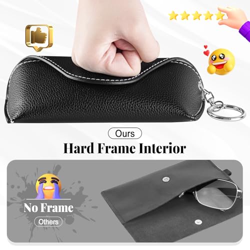 RayLove Glasses Case Hard Shell, Portable Sunglasses case Travel Protection Glasses Case, Reading Glasses Case for Women Men - color: Black