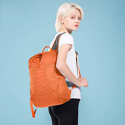 sinotron 22L Lightweight Packable Hiking Backpack, Small Hiking Backpack Day Pack for Women Men Travel Camping Vacation - color: Orange