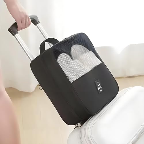 2 Pcs Shoe Bags for Travel - Holds 3 Pair of Shoes,Black Portable Shoes Storage Bag Organizer, Travel Luggage Shoe Organizer for Women and Teenager