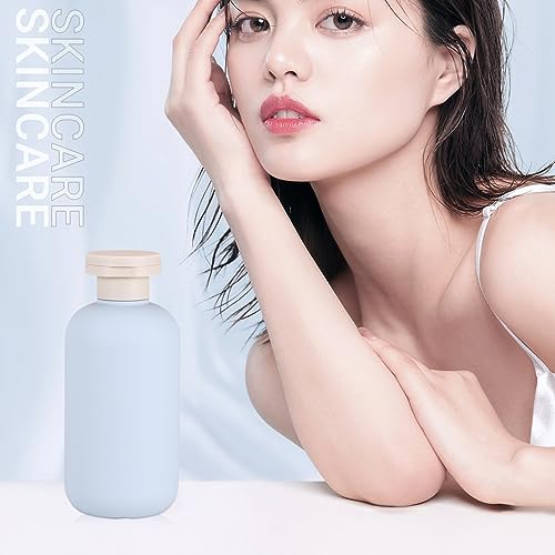 6.8 oz Plastic Travel Shampoo Bottles, Refillable Flip Cap Squeeze Bottles for Toiletries, Large Leakage-proof Travel Shampoo and Conditioner Container (Blue) - color: Blue, size: 200ml/6.8oz