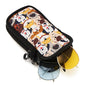 QIUTIMIY Sunglasses Soft Case Zipper Double Eyeglass Case with 2 Compartments 1 Belt Clip - color: Dog