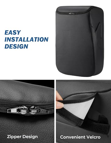 JOYTUTUS Center Console Cover Compatible with 2007-2014 Silverado Sierra Avalanche Yukon Tahoe Suburban Jump Seat, Leather Arm Rest Armrest Cover for Car, Middle Console Cover, Car Arm Rest Cover - size: Jump Seat Console 2007-2014 Silverado/Sierra