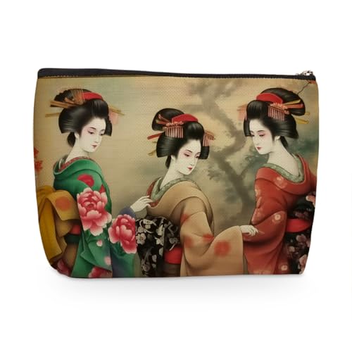 Wenboco Japanese style Woman Makeup Bag, Large Capacity Travel Makeup Case Cosmetic Bags for Women, Portable Pouch Purse Travel Essentials Toiletries Accessories, Christmas Birthday Gifts for Women - color: Multicolor 1536