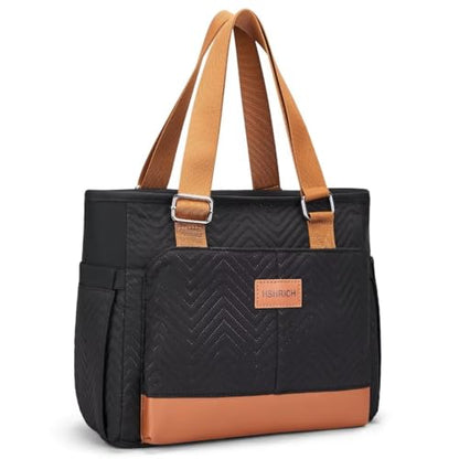 Lunch Bag Lunch Box Women - Leakproof Insulated Lunch Cooler Bag for Women - Large Lunch Tote Bags Adults, Brown Black - color: 07-Brown Black, size: Large