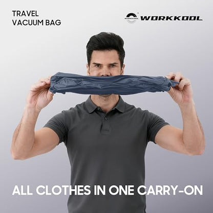 41L Vacuum Packing Cubes for Travel with Pump,Waterproof Travel compression bags for Suitcase, Luggage, Backpack with Manual Air Pump (Grey,Large Volume 41L,2-PACK) - color: Grey-2 packs