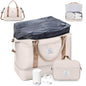 Overnight Weekender Bags for Women,Vacuum Travel Duffel Bag with Air Pump, Personal Item Travel Bag with Shoes Compartment & Compression Pocket,Beige & Brown - color: A-Beige & Brown with Air Pump, size: Large