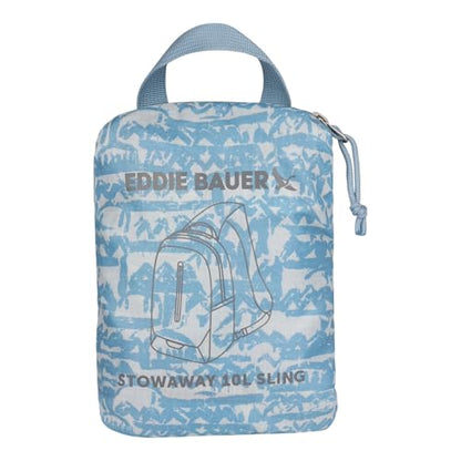 Eddie Bauer Stowaway Packable Sling Bag | Travel | Outdoor | Lightweight | Compact | Ripstop Nylon, Blue Fog-10L - color: Blue Fog