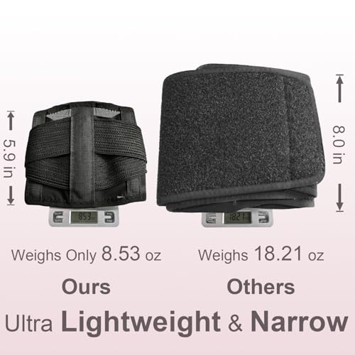 Ultra Breathable & Thin Back Brace for Lower Back Pain – Lightweight, Adjustable Back Brace Belt for Women and Men | Comfortable Lumbar Compression Brace for Sciatica, Scoliosis, Wear Under Clothing - size: L/XL(Waist: 42.5"-53")