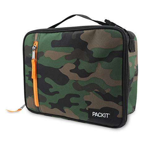 PackIt Freezable Classic Lunch Box, Camo, Built with EcoFreeze Technology, Collapsible, Reusable, Zip Closure With Zip Front Pocket and Buckle Handle, Perfect for Lunches - color: Camo