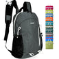 VPBAGE 15L Water-resistant Hiking Daypack, Small Backpack Travel Outdoor, Lightweight Day Pack with Tool Loops - color: A-dark Grey