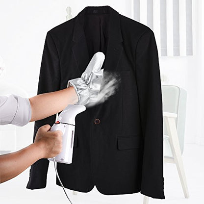 Garment Steamer Ironing Gloves Flexible Anti Steam Mitt Heat Resistant Waterproof Protective Ironing Glove for Steaming Clothes -1 Pair - color: Silver Gloves
