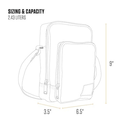 Carhartt Crossbody Zip Bag, Durable, Adjustable Crossbody Bag with Zipper Closure for Men and Women - color: Essential Crossbody Bag (Carhartt Brown), size: One Size