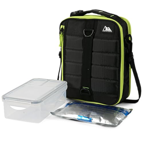 Arctic Zone Ultimate Upright Expandable Lunch Pack, Dual Compartment Insulated - Black - color: Black