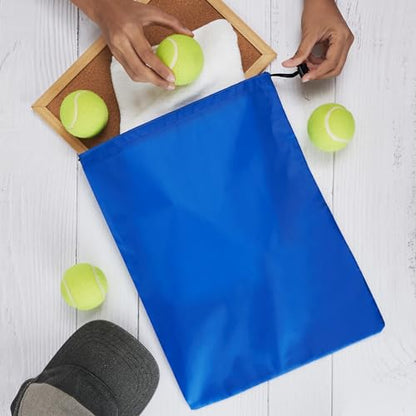 PALTERWEAR Drawstring Bag with Toggle - Nylon Cinch and Ditty Pouch for Shoes, Pantry, Closet, Travel (Red, 12 x 16 Inch, Set of 6) - color: Blue, size: 12 x 16 Inch