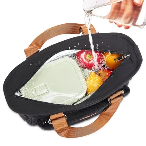 Lunch Bag Lunch Box Women - Leakproof Insulated Lunch Cooler Bag for Women - Large Lunch Tote Bags Adults, Brown Black - color: 07-Brown Black, size: Large