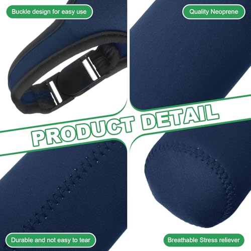 uxcell 2pcs Neoprene Carrier Water Bottle Sleeve, 15.5-20oz Insulated Water Glass Bottle Carrier Bag Collapsible Drink Bottle Sleeve Cover Holder with Handle, Navy Blue - color: Navy Blue