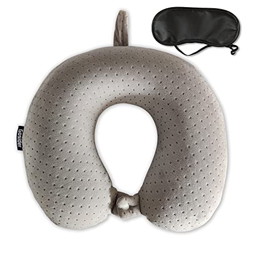 Memory Foam Travel Pillow, Comfortable Travel Neck Pillow U Shape, Support Neck and Head to Relieve Fatigue, Portable Neck Pillow Suitable for Planes, Trains, Self-Driving Cars - color: Gray