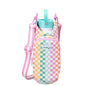 Swig Life Water Bottle Sling Bag, Water Bottle Holder with Adjustable Strap, Carrier Bag with Zippered Phone Pocket, Holds 36oz (Check Mate) - color: Check Mate