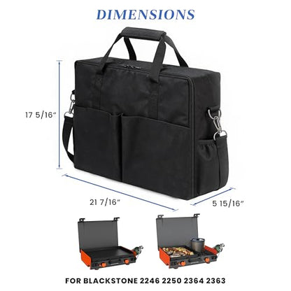 Griddle Carrying Bag for Blackstone Adventure Ready 12"x14" and 20"x14" 2-Burner Propane Camping Griddles, Portable Storage Case, Heavy Duty Weatherproof Protective Cover for Camping, BBQ, Tailgating - size: Carry case