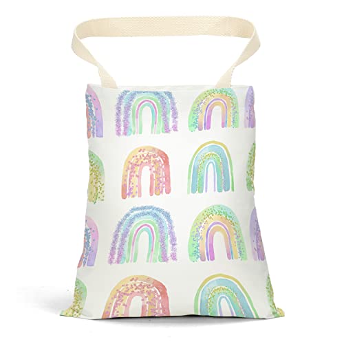 Car Trash Bag Car Garbage Bag Hanging Cars Trash Can, Waterproof Cars Back Seat Organizer for Vehicle Travelling Campingg Boho Rainbow Decor Party Favors - color: Rainbow