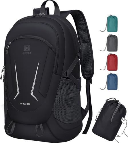 MIYCOO Backpack - Ultra Lightweight Packable Backpack for Travel Camping, Hiking Back Pack Waterproof Foldable Daypack for Men Women Charcoal Black - color: Charcoal Black