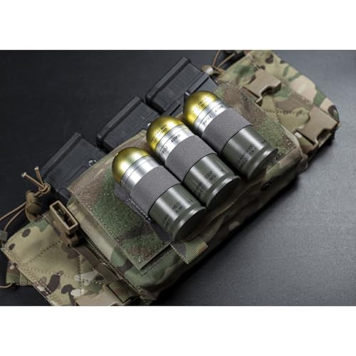WYNEX Tactical Bag Insert Elastic Holder, Modular Elastic Loop Panel Hook and Loop Organizer Pouch Insert Attachment with Hook Backed Fastener for Backpack Accessories - color: Grey