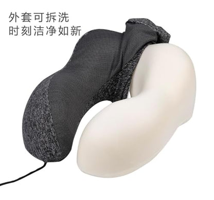 Travel Pillow - Pure Memory Foam Neck Pillow, Comfortable and Breathable Cover, Machine Washable, Airplane Travel kit with 3D Contoured Eye mask, earplugs and Storage Bag