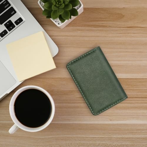 Business Credit Card Holders, Magnetic Sealing Anti Drop, PU Leather Debit Card Protector Organizer Case (Blackish Green) - color: Blackish Green