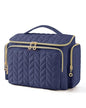 BAGSMART Travel Toiletry Bag, Large Wide-open Travel Bag for Toiletries, Makeup Cosmetic Travel Bag with Handle-Navy - color: Navy