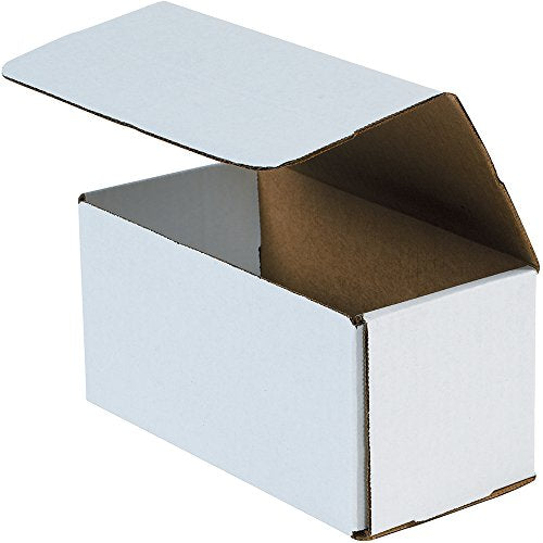 AVIDITI Corrugated Mailing Mailer Boxes Small 6" x 6" x 2" (50 Pack) Cardboard Shipping Box for Packaging Moving Packing Storage - White, 50 Pack - size: 6 x 6 x 2 inches