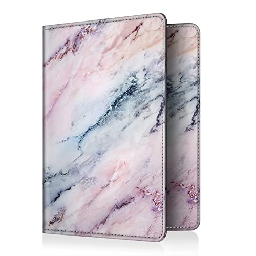 FINTIE Passport Holder, Slim Travel Wallet RFID Blocking Card Case Cover Passport Cover Protector Essentials with Credit Card Slots for Women/Men | Slim - color: Marble Pink