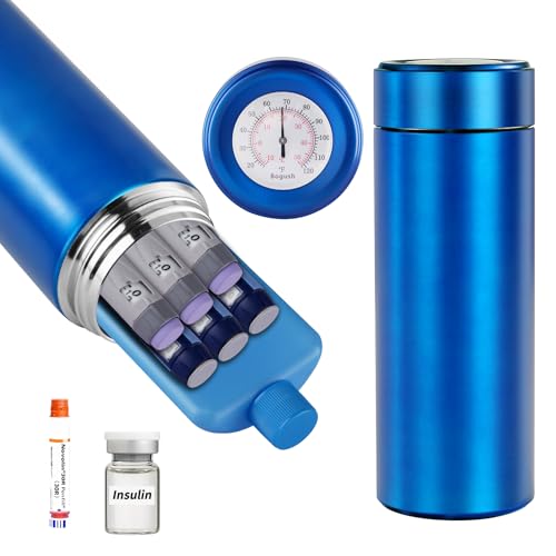 60H Insulin Pens Cooler Hold 6-8 Pens Travel Case Medication Cooler for Travel TSA Approved Medicine Cooler Medical Diabetic Travel Cooler Bag Epipen Carry Case Blue - color: Blue