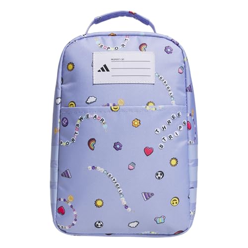 adidas Kids Santiago Lunch Bag – Insulated Cooler Lunchbox for Girls & Boys, 8L - color: Ditsy Floral Crystal Sky/White/4