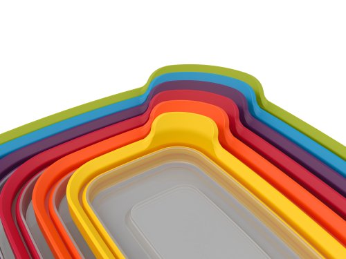 Joseph Joseph Nest Lock Plastic BPA Free Food Storage Container Set with Lockable Airtight Leakproof Lids, 12-Piece, Multi-Color