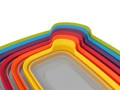 Joseph Joseph Nest Lock Plastic BPA Free Food Storage Container Set with Lockable Airtight Leakproof Lids, 12-Piece, Multi-Color