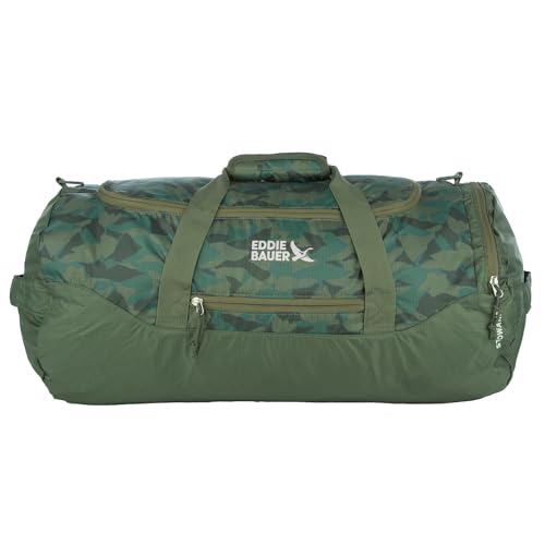 Eddie Bauer Stowaway Packable Duffel Bag | Travel | Foldable | Lightweight | Durable | Ripstop Polyester - color: Sprig