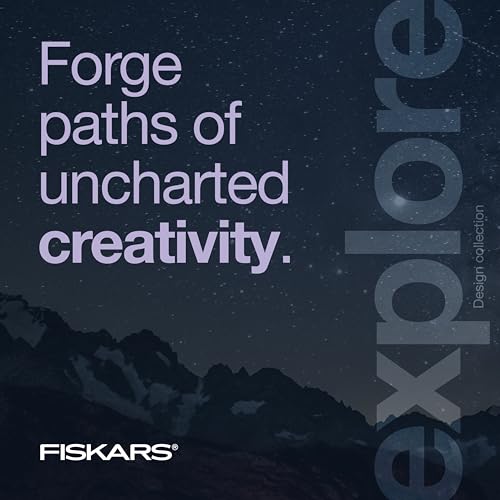 Fiskars Travel Folding Scissors, TSA-Compliant, Compact and Portable for Crafting and Quick Snips, Stainless Steel Blades, Explore Collection, Mountain Haze