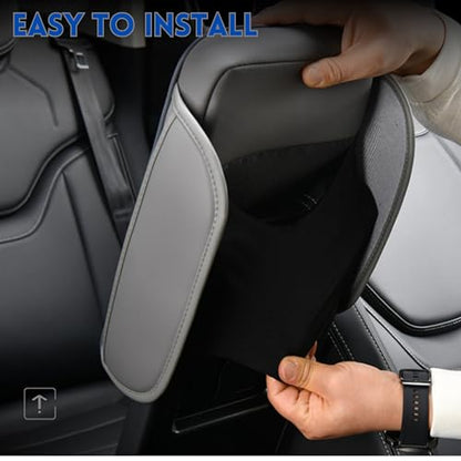 Car Armrest Cushion Pad Auto Center Console Cover with Storage Bag Memory Foam Arm Rest Console Pad Leather Universal Fit for Most Vehicles (Thick Pad, Black) - color: Black