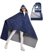 Outdoor Camping Blanket, Fleece Waterproof Stadium Blanket with Protable Bag, Lightweight for Cold Weather, Sports, Pet, Beach, Picnic, Stadium, Travel, Car, 79 * 54inch - color: Navy/Blue