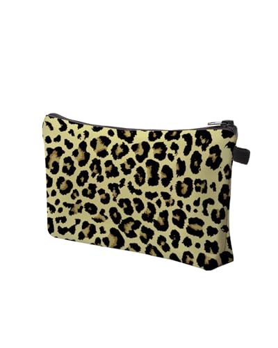 Cute Travel Makeup Bag Cosmetic Bag Small Pouch Gift for Women (Leopard Print) - color: Leopard Print