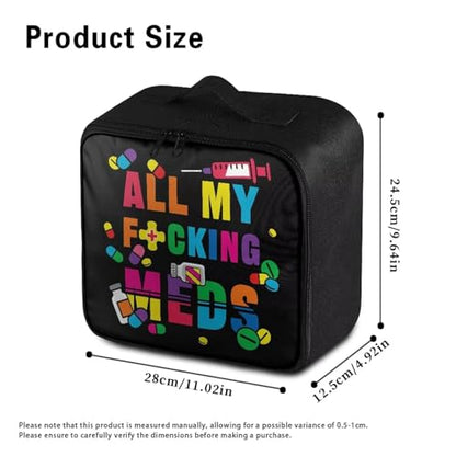 Empty First Aid Bag Black Medical Bag Empty Large Capacity for Home Office and Travel Use Lightweight Washable Soft Fabric Organizational Pouch for Emergencies - color: Black