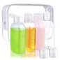 Cosywell Leakproof Squeeze Bottles Travel Kit - 4pc 3.4 oz TSA Approved for Shampoo, Conditioner and Toiletries - color: A-3.4oz-Clear-3label1blank